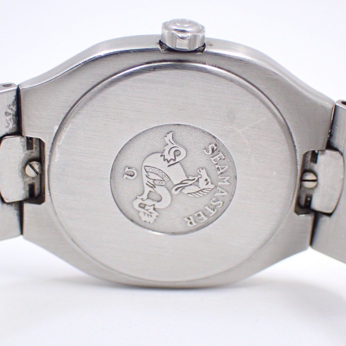 オメガ シーマスター ポラリス クォーツ メンズ 腕時計 コンビ グレー