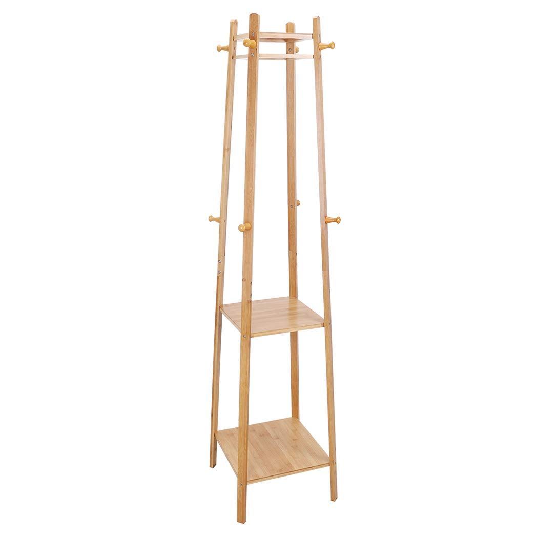 アンティーク なカリモク コロニアル　ポールハンガー　傘立て付き木製6フック アンティーク なカリモク コロニアル ポールハンガー 傘立て付き木製6