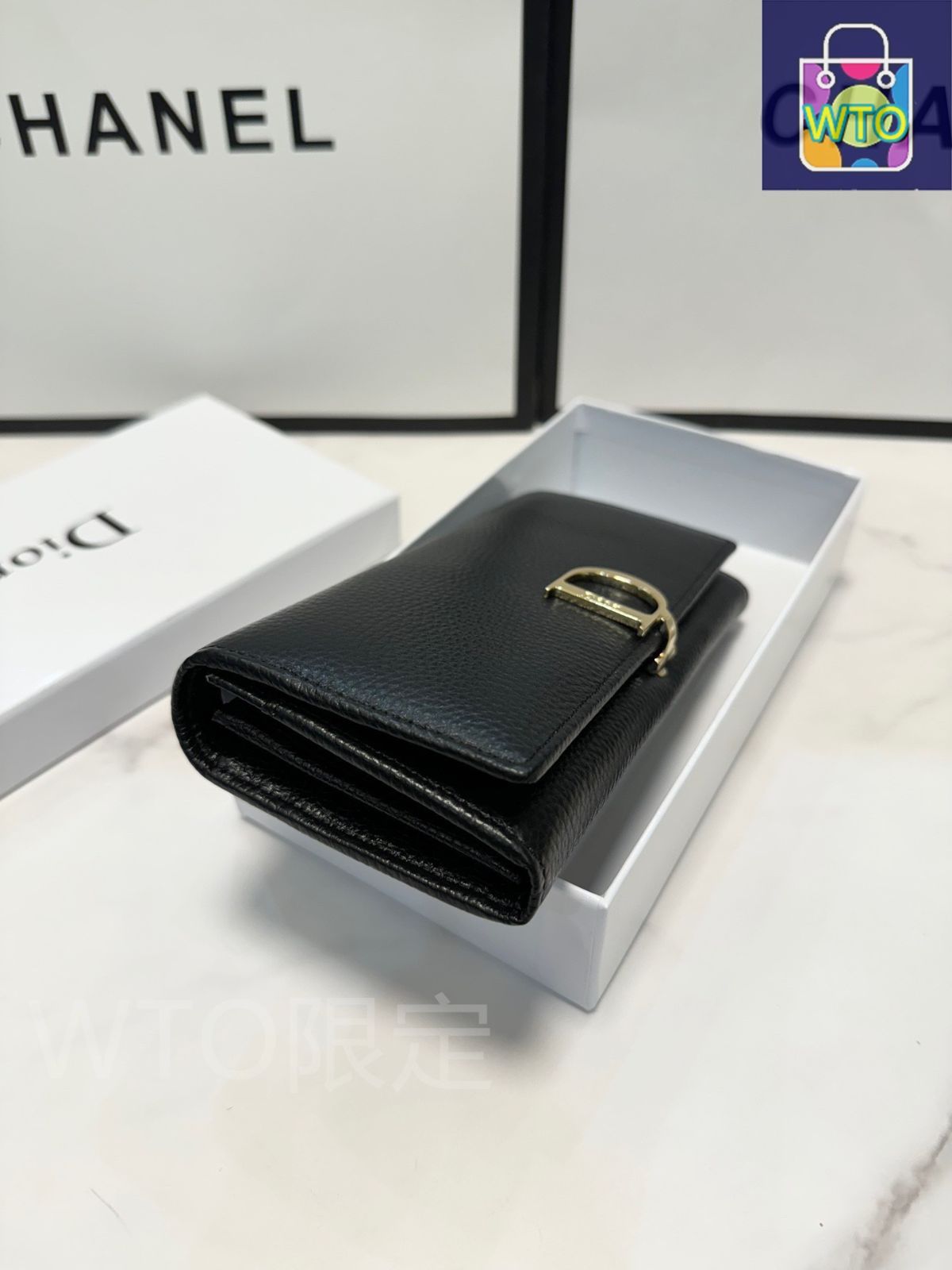 Dior財布 今日特価】Dior レディースウォレット, ブラック, 高級レザー