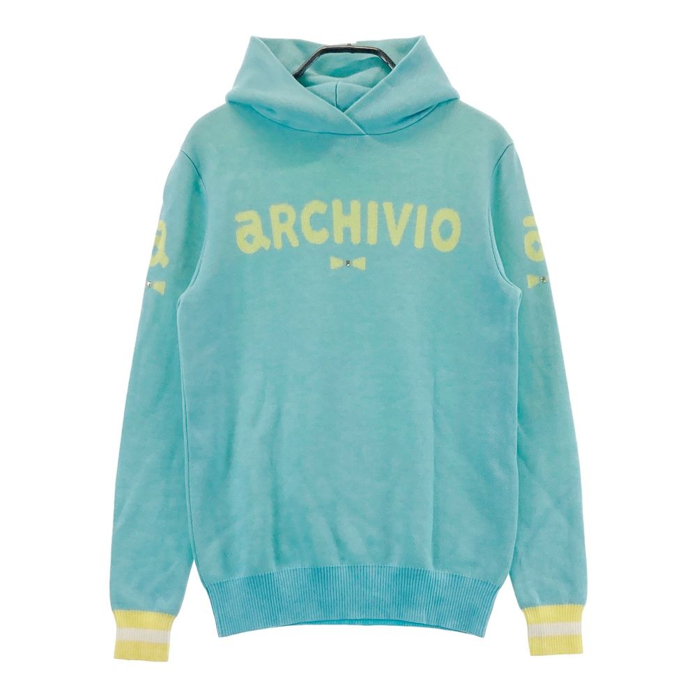 サイズ 38 ARCHIVIO アルチビオ ニットパーカー ブルー系 240101540494 ゴルフウェア レディース ストスト
