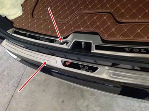 新型 ボルボ XC90 専用 トランクガーニッシュ ステンレス パーツ 2P 3 