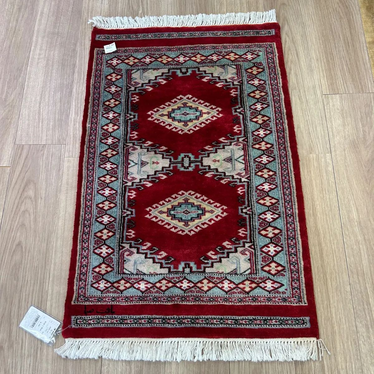 展示処分品 ヴィンテージ ラグ パキスタン手織り絨毯 サルーク 約61X95㎝ Jaldar|red ウール