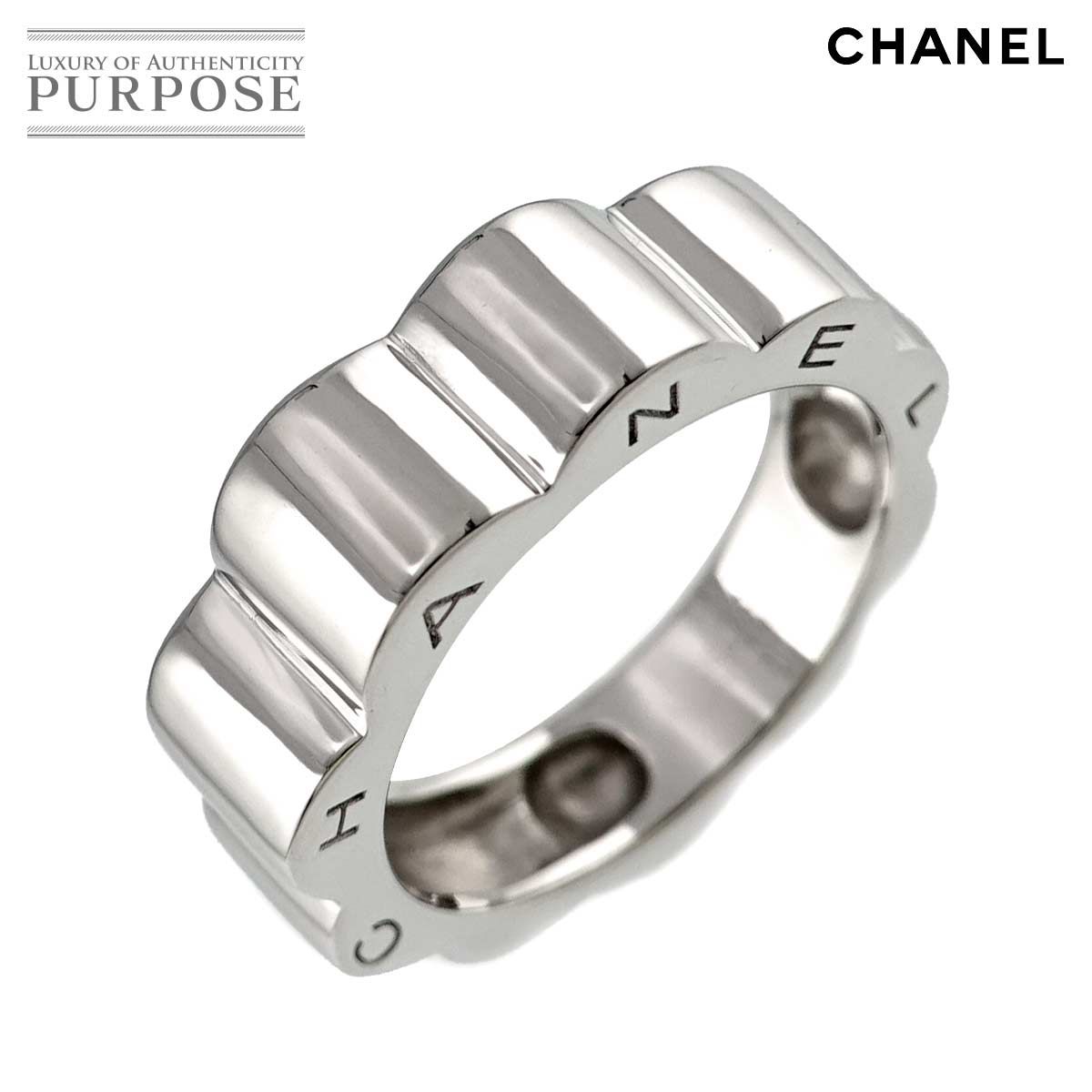 シャネル CHANEL プロフィールド カメリア 49 リング K18 WG ホワイトゴールド 750 指輪 Camellia Ring 90274615