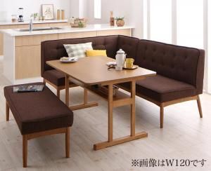 ダイニングセット（テーブルu0026ソファ ベンチ） 北欧デザインリビングダイニングセット 5人 4点セット(テーブル+ソファ1脚+アームソファ1脚+ベンチ1脚) 左アーム W150