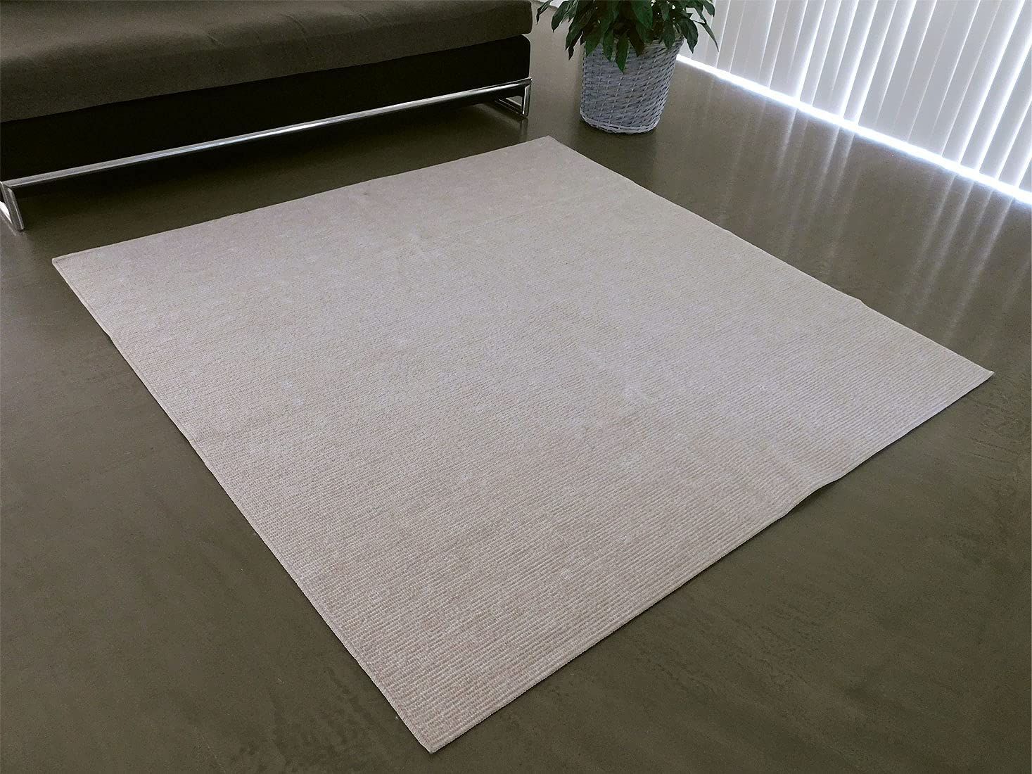 日本製 江戸間 6畳サイズ 抗菌 261×352cm ラグマット 折りたたみカーペット カーペット アイボリー OPIST AM2