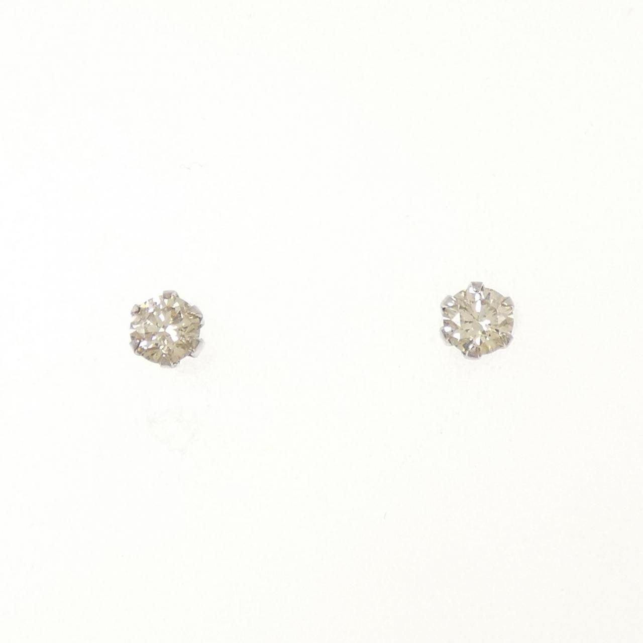PT900 ソリティア ダイヤモンド ピアス 0.30CT