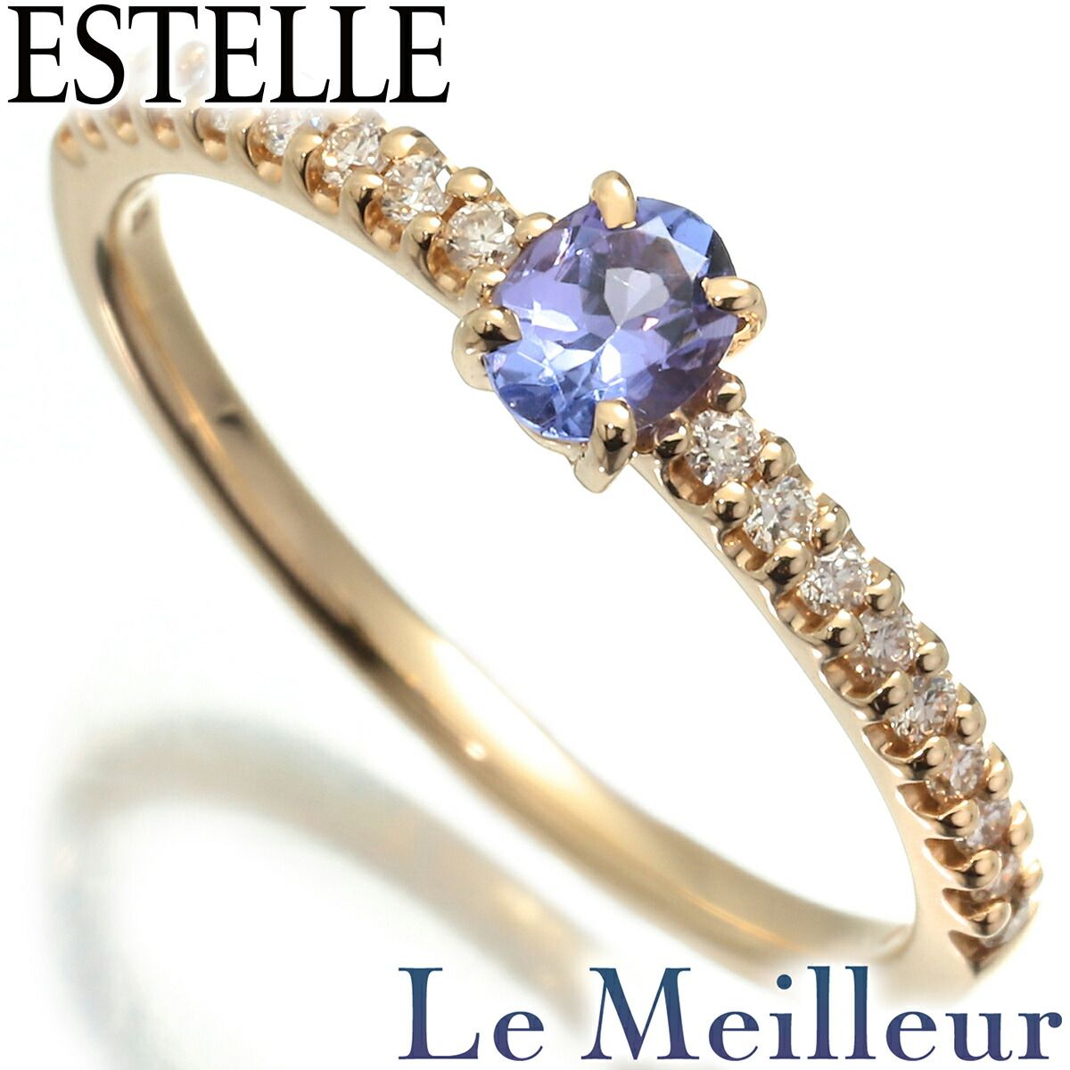 0.12 ファッション エステール k10 ダイヤモンドリング 11号