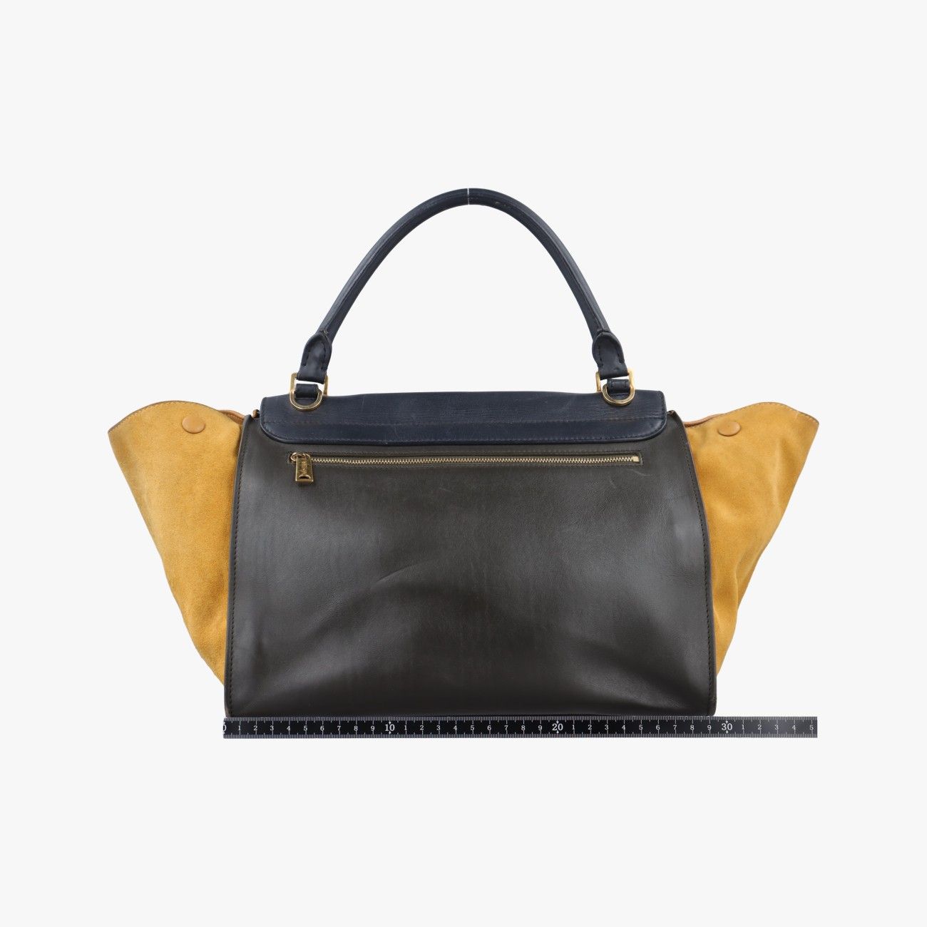 CELINE 2way ハンドバッグトラペーズミディアムレザー×スエード