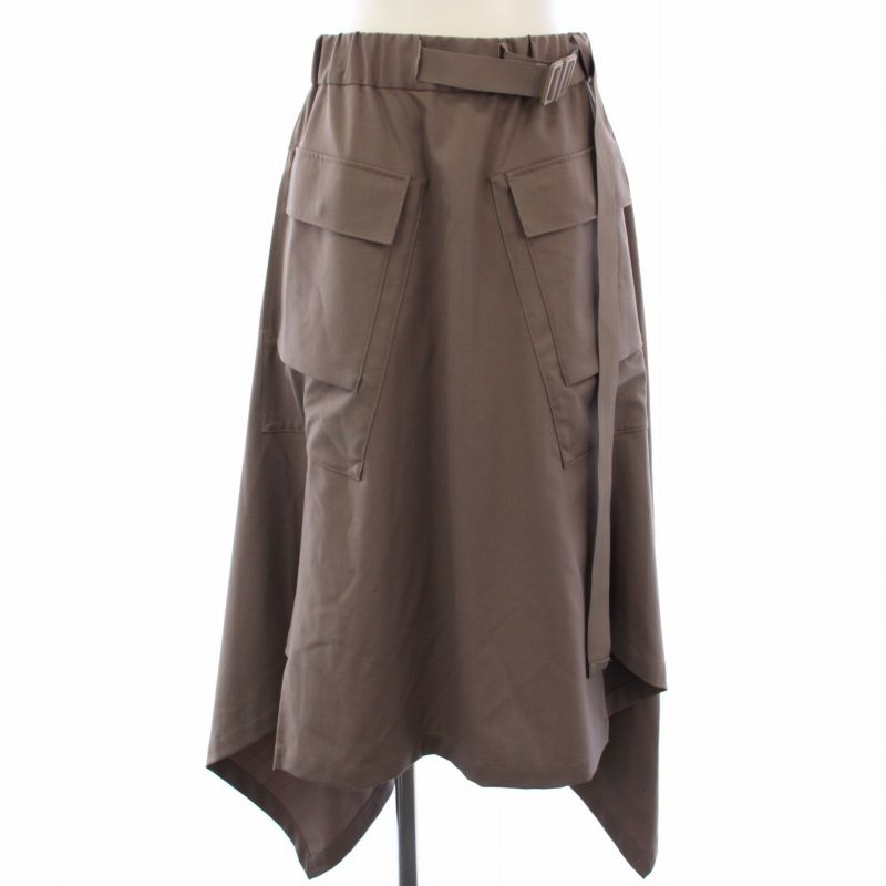 “Y-3” リファインドウールアシンメトリースカート ワイスリー Y-3 アディダス ヨウジヤマモト W CLASSIC REFINED