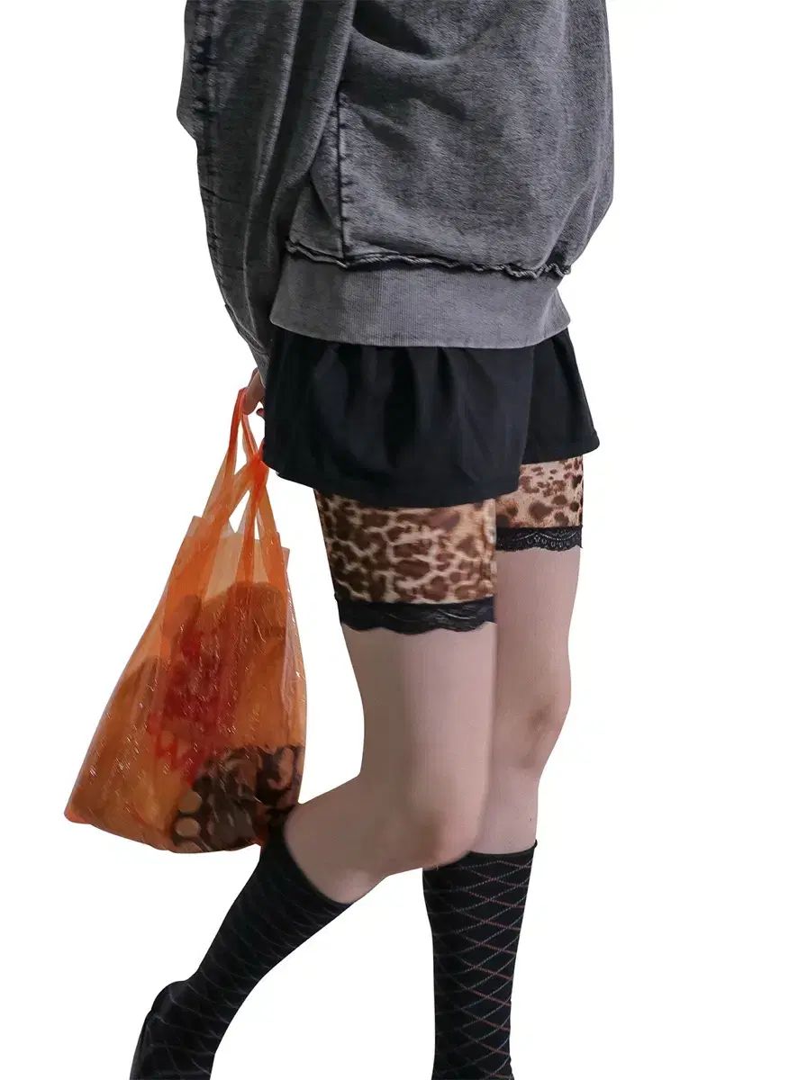 F ファーバーズ 25fw Lace Trim ショートパンツ|レオパード