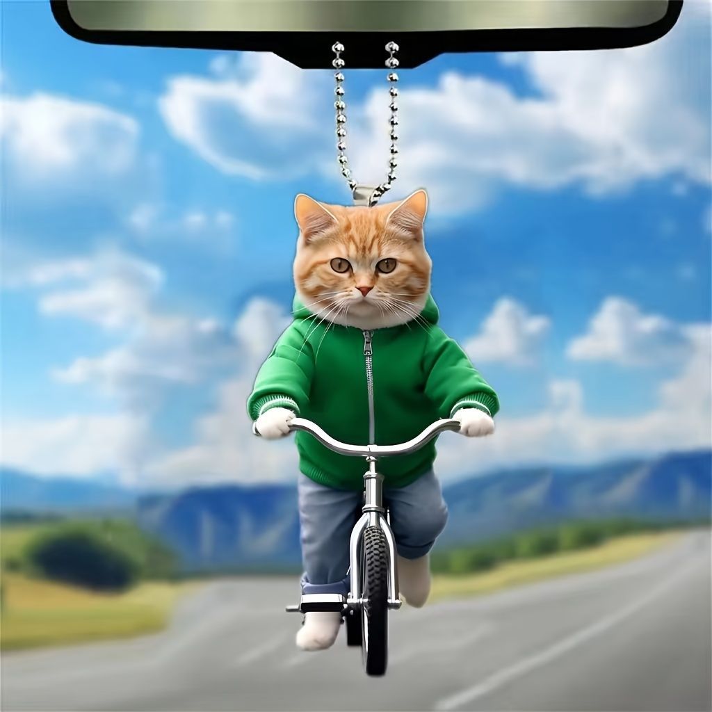 キーホルダー 猫 かわいい 二足歩行 パーカー 2D アクリル 8cm