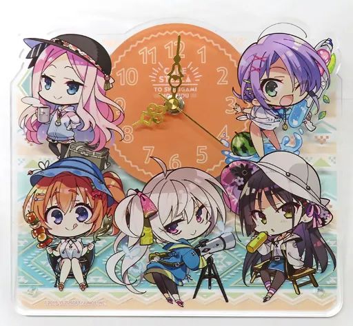 置き時計・壁掛け時計　summer camp ver. アクリルクロック 「喫茶ステラと死神の蝶」 C100グッズ 中古】置き時計・壁掛け時計 summer camp ver. アクリルクロック