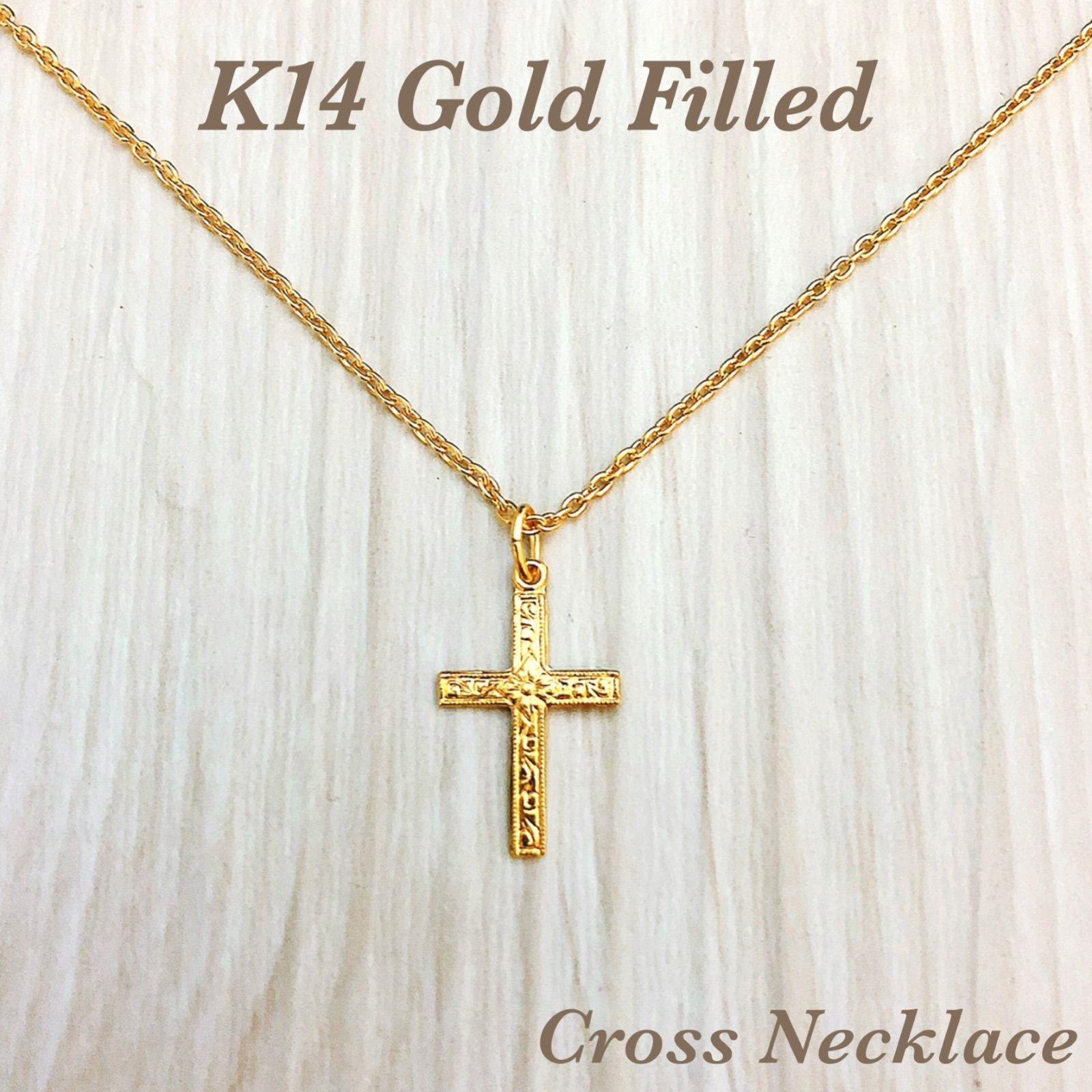 K14GF ゴールドフィルド ネックレス・クロス・十字架・14金GF・新品 ・ 通販