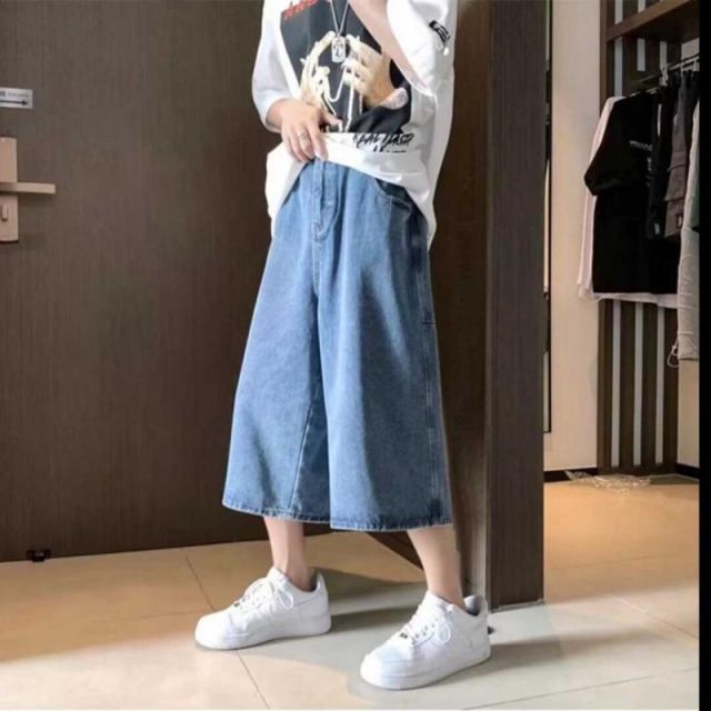 種類10：L/A：アメリカンヘビーライトブルー メンズ ファッション 服 男性用 オシャレ シンプル 大人 かっこいい 大きいサイズ ストリート 紳士服 アメリカン クラシック ワイド レッグ 八分丈 ズボン 夏 ライト ブルー レトロ パンツ