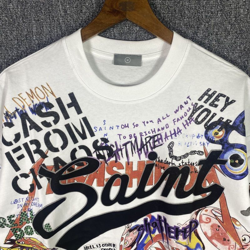 SAINT MICHAEL 村上隆 ヴィンテージ加工 コラボTシャツ オ