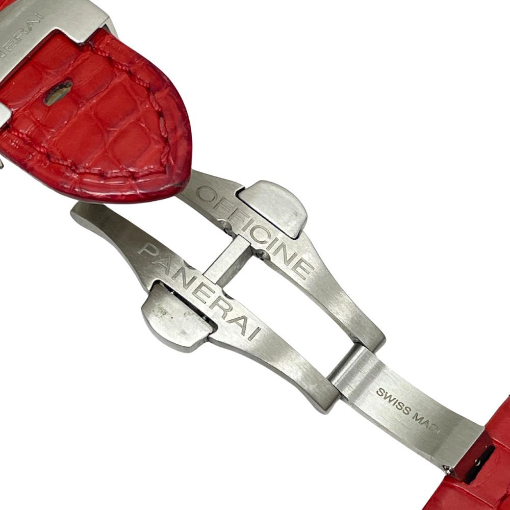 パネライ 純正　アリゲータ時計ベルト　 尾錠 　20mm OFFICINE PANERAI パネライ 尾錠付き 純正 ベージュ シルバー