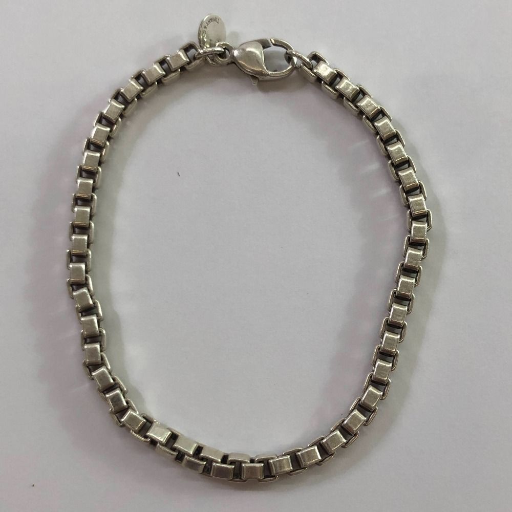 ペーパーチェーンブレスレット　８インチ　シルバー925　タイニー　ベイビー 04w4474∞※【中古】 TIFFANY&Co. ティファニー ベネチアン