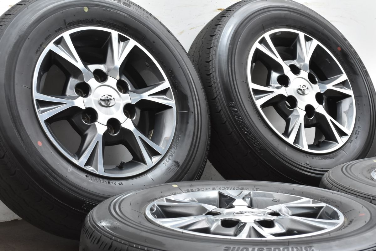 トヨタ 200 ハイエース 純正OP 15in 6J 35 PCD139.7 ブリヂストン エコピア RD613 195 80R15 レジアスエース アルミホイール