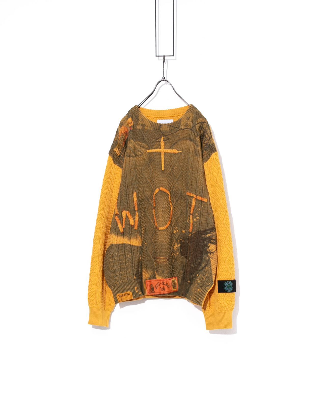 Black Weirdos ブラックウィドウ Ruin Aran Sweater アランニット