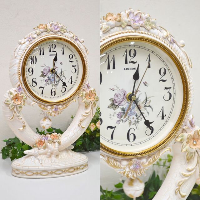 ロココ 掛け時計 クロック プリンセス 時計 アンティーク ヨーロピアン