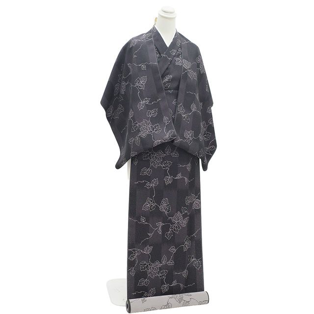 新古品】 御召 着物 着尺 反物 正絹 京都 西陣 お召 先染め 織り