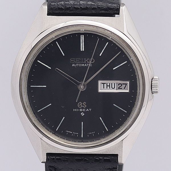 グランドセイコー 5646-7010 自動巻き ハイビート 黒文字盤