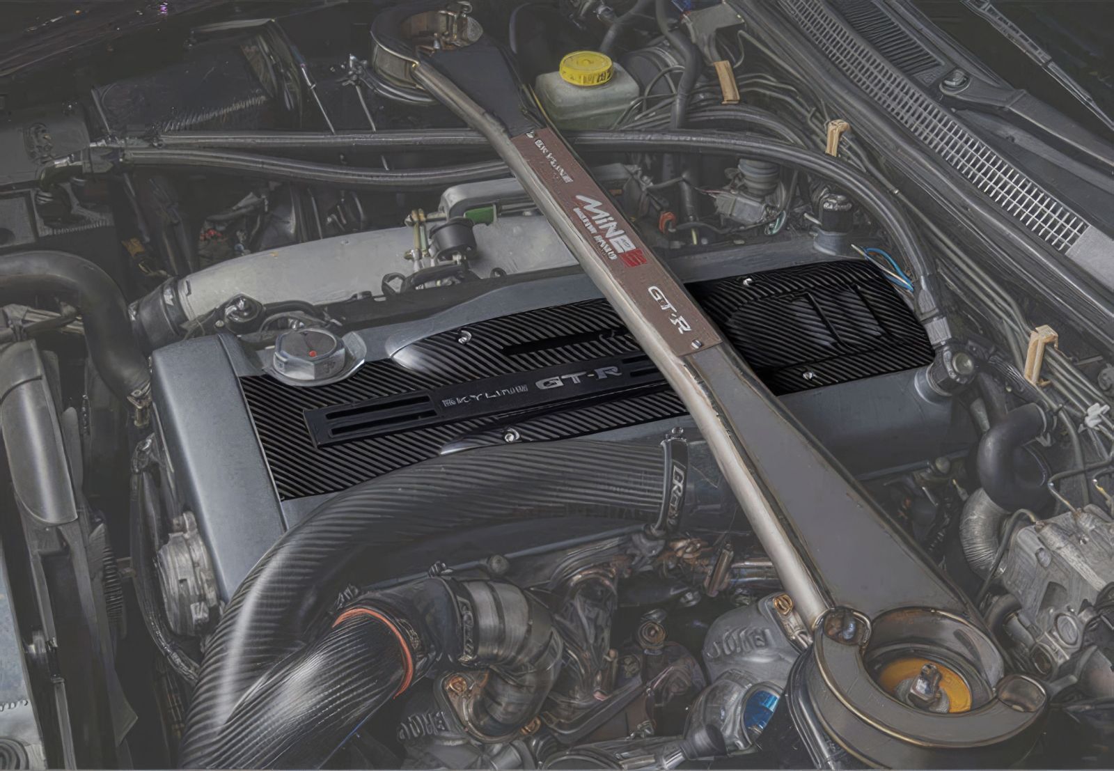 PROTOKRAFT – ベンテッドカーボンコイルカバー – Skyline GT-R RB26 R32 R33 R34 サテンクリア