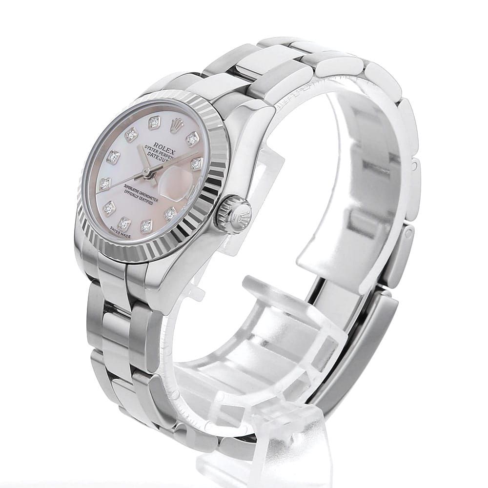 ロレックス デイトジャスト 10Pダイヤ 179174NG グレーシェル ゴールダスト 3列 オイスターブレス D番 中古 レディース 腕時計 ジェムラインジャパン - 公式サイト - &frasl; ロレックスROLEX