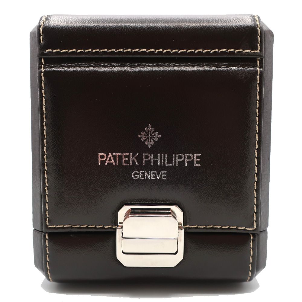 天白 PATEK PHILIPPE パテックフィリップ ワインディングマシーン ワインダー 時計収納ケース レザー ブラウン 自動巻き上げ機