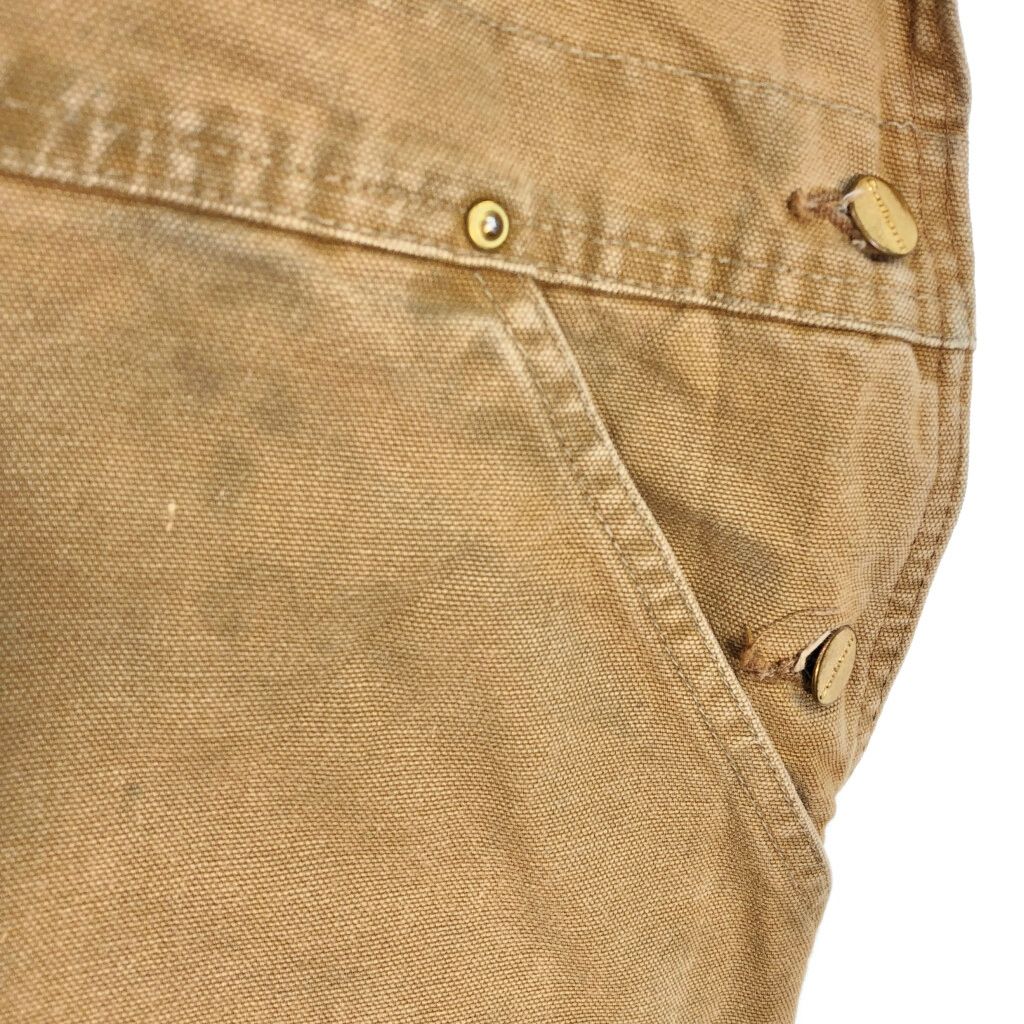 90年代 USA製 Carhartt ダック ダブルニー ビブオーバーオール carhartt - 90年代 USA製 Carhartt カーハート ダック