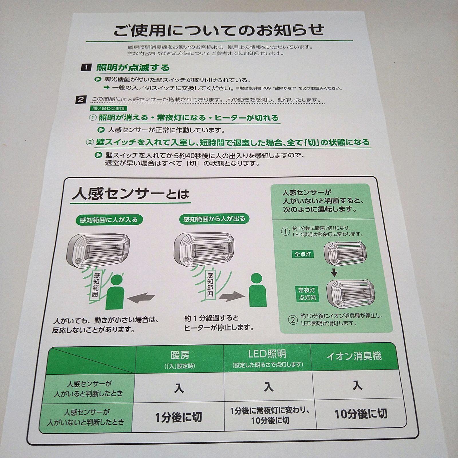 トイレ専用暖房照明消臭機 エディオンオリジナル トイレ天井照明用配線