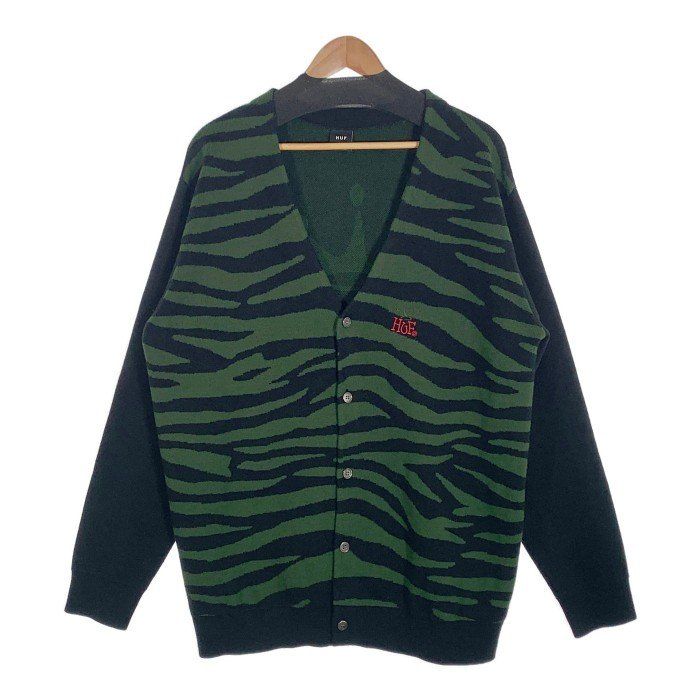 HUF ハフ CROWN CARDIGAN クラウン ニットカーディガン ゼブラ