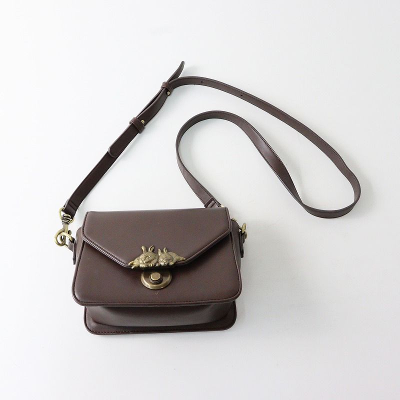 フランシュリッペ　バッグ　うさぎ フランシュリッペ franche lippee ぺったりうさぎBAG/ブラウン