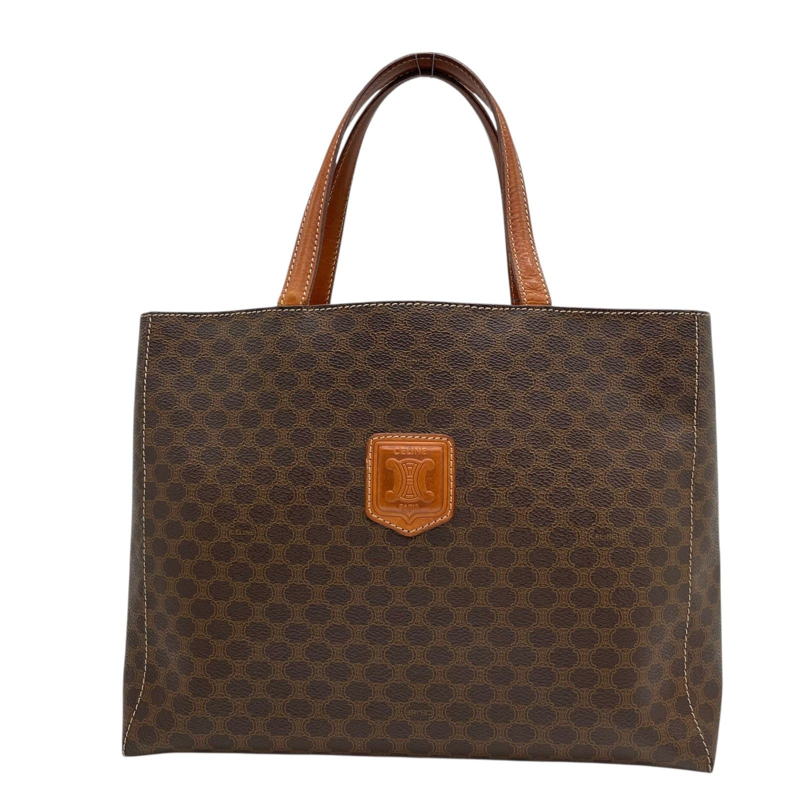 CELINE セリーヌ トートバッグ マカダム 肩掛け PVC トリオンフ