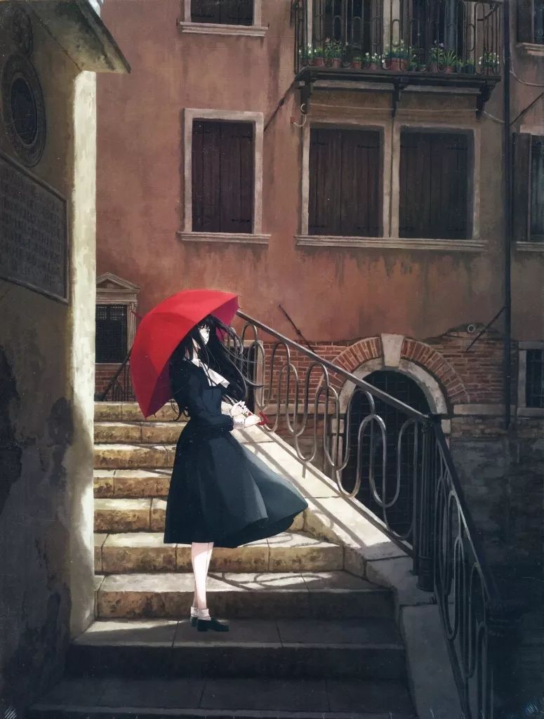 パズル 白夜開催記念パズル Red umbrella 殻ノ少女 ジグソーパズル 1000ピース