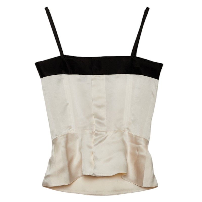 シャネル リボン ベージュ ブラック レディース CHANEL 1-0238117