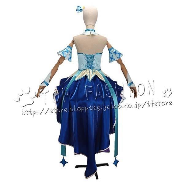 キミとアイドルプリキュア 風 蒼風なな あおかぜなな キュアウインク Cure Wink 変身後 コスプレ衣装 ウィッグ 靴 道具別売りり