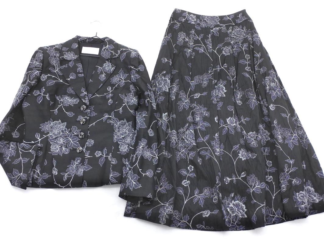 CARVEN(カルヴェン)   新品スカート CARVEN カルヴェン シルク100% 花柄 ジャガード ジャケット