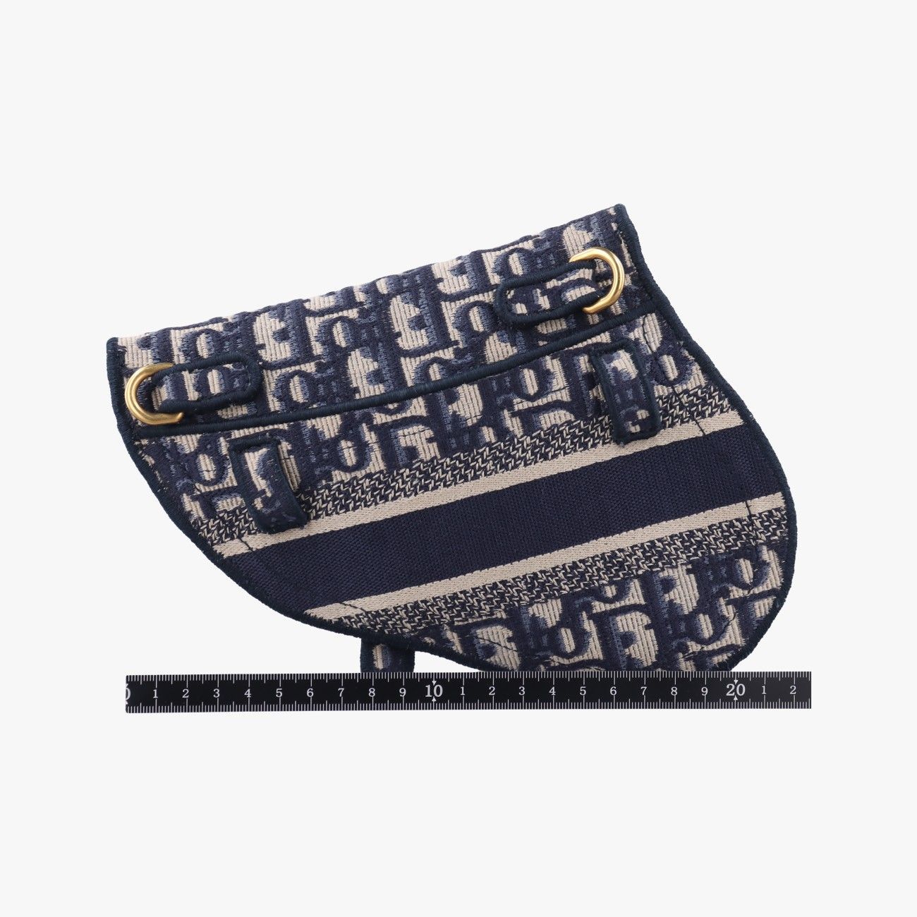 クリスチャンディオールChristian Diorサドルバッググレー×ネイビージャガード50-MA-1109