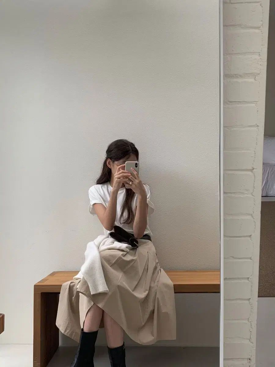 オンス ounce ポケット プリーツ スカート ミュレット