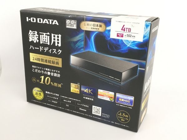 I・Oデータ テレビ録画用USBハードディスク 4TB AVHD-AUTB4S
