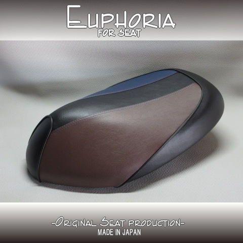 □【JOG ZR EVO ジョグ エボ SA16J】カスタムシート 黒/茶/紺ライン アシンメトリー《Euphoria》張替え済!!□MK41409  - メルカリ