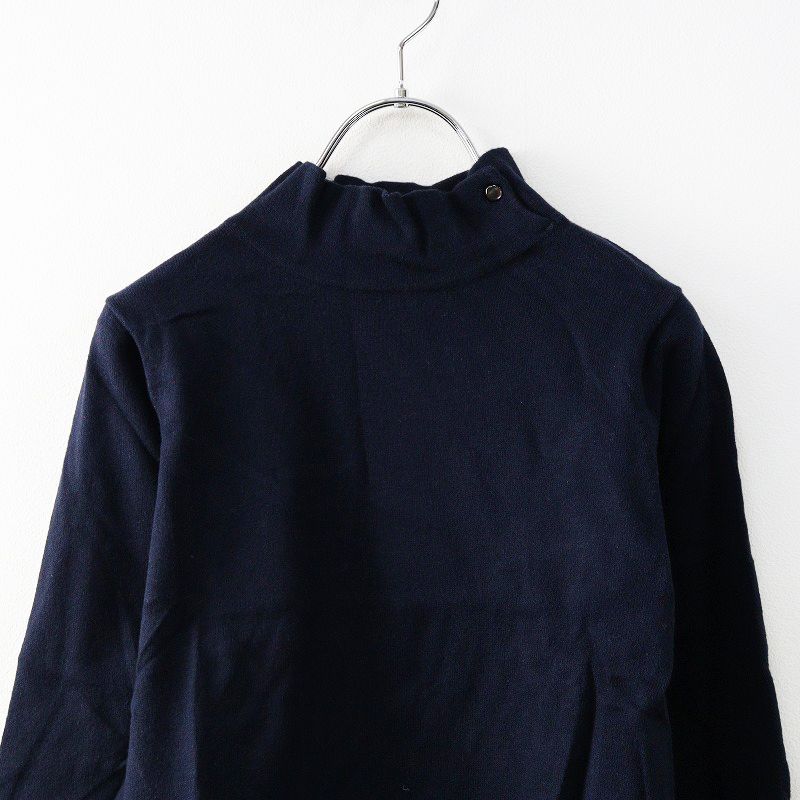 PAL'LAS PALACE パラスパレス ハイネックニット ネイビー パラスパレス Pal'las Palace コットンウールハイネックニットプル