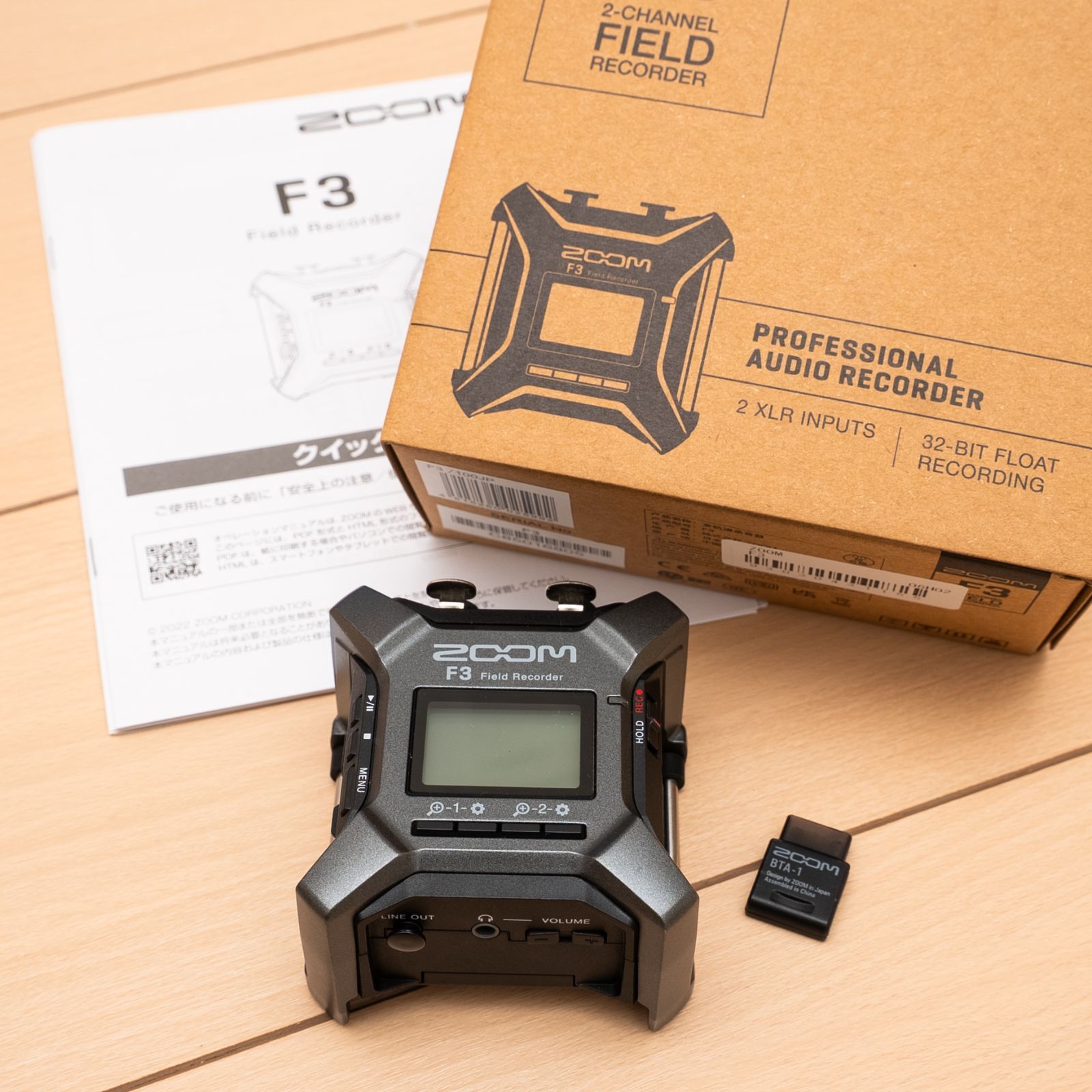 美品中古・BTA-1付属】ZOOM F3 フィールドレコーダー｜32bit