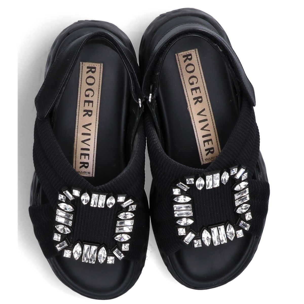 Roger Vivier◆ ヴィヴ ラン ライト ファブリック サンダル ベージュ Woman ヴィヴ ラン ライト ファブリック サンダル