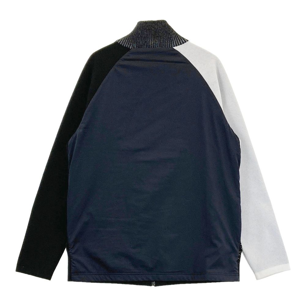 サイズ：M DESCENTE GOLF デサントゴルフ  中綿切替 ニットジャケット 総柄 ブラック系 [240101478433] ゴルフウェア メンズ ストスト サイズ：M DESCENTE GOLF デサントゴルフ 中綿切替 ニット