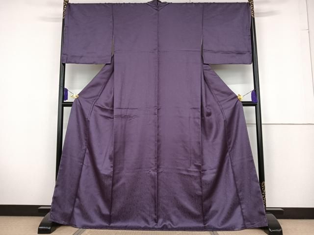 平和屋着物●上質な色無地　辻が花地紋　湊鼠色　正絹　逸品　未使用　AAAY1872ck 平和屋着物○上質な色無地 辻が花地紋 湊鼠色 正絹 逸品 未