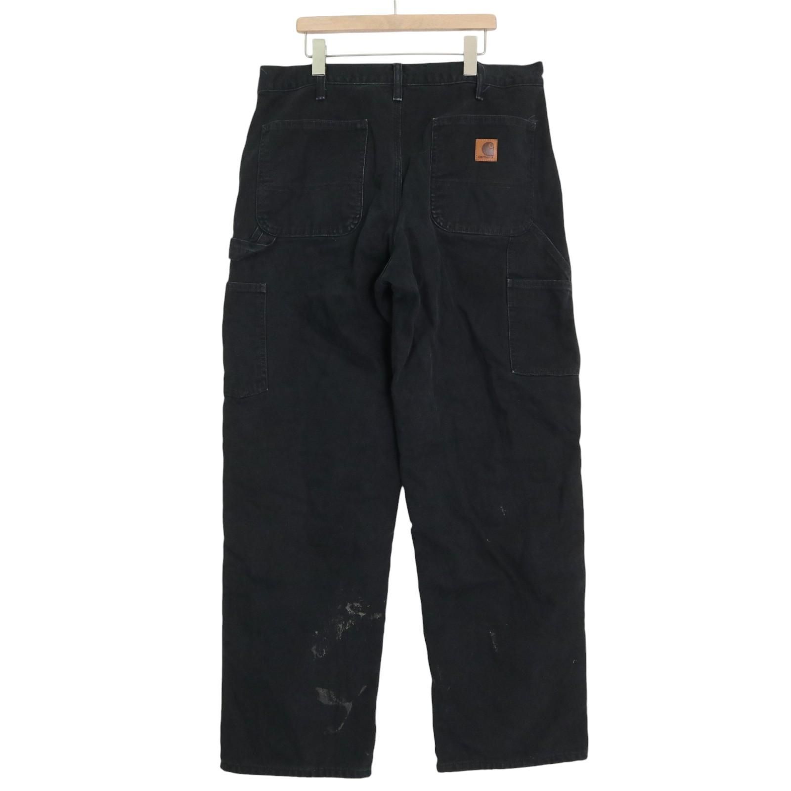 Carhartt カーハート ダック ペインターパンツ ワーク ブラック メンズ W 34 L 30 古着 A 2043