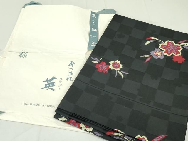 平和屋着物○西陣 川島織物 洗える最高級着物 ＜英＞はなぶさ謹製 六通  