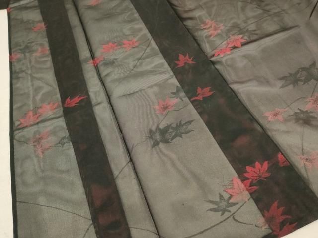 平和屋着物＊夏物 小紋 紗 舞葉文 正絹 逸品 未使用 AAAX2286jd - メルカリ